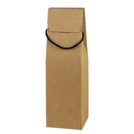 1-magnum bottle box tobacco-brown with handle 