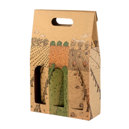 2 and 3-bottle boxes "Seasons" theme 