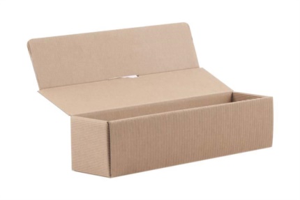 1-bottle folder type box tobacco-brown exposed flute 