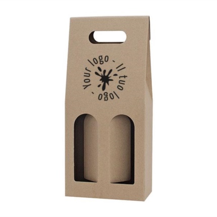 Cusomizable 2-bottle box tobacco-brown 