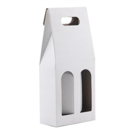 Cusomizable two bottles box white 