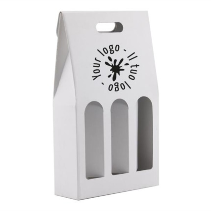 Cusomizable two bottles box white 