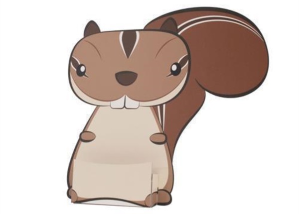 Squirrel-shaped display Scatolificio Udinese 