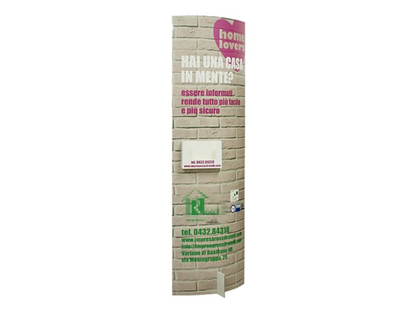 Advertising display with dispenser 